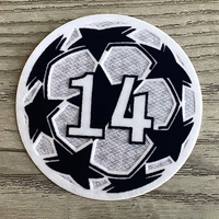 Patch 3D floqué personnalisé sur tissu Tatami, imprimé par transfert thermique sur jersey pour équipes sportives et de football, pour patch Ligue des Champions