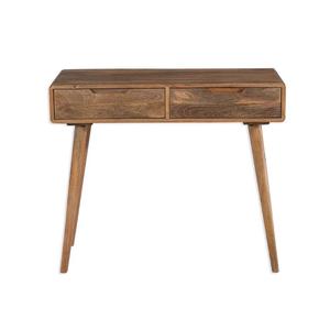 Midcentury Modern Walnut <b>Console</b> <b>Table</b> With <b>Storage</b> Drawers Solid Wood Living Room Furniture - Product Image 4