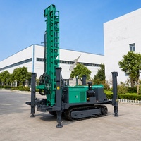 Foreuse de puits d'eau portable sur chenilles, diesel pneumatique, avec boîte de vitesses et moteur, profondeur max. 100m, pour usage agricole