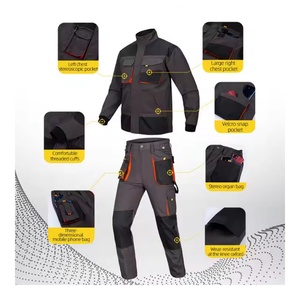 Combinaison de travail pour hommes, vêtements de travail pour mécaniciens, vêtements de sécurité pour la construction, uniformes de travail, combinaisons, pantalons de travail - Product Image 3