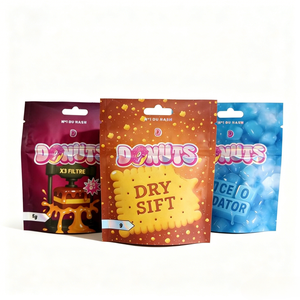 Custom Child Resistant UV Laser Holographic Matte Stand Up Pouch, Smell Proof Opaque Mylar Foil Candy <b>Packaging</b> <b>Bag</b> MOQ500 - Product Image 1