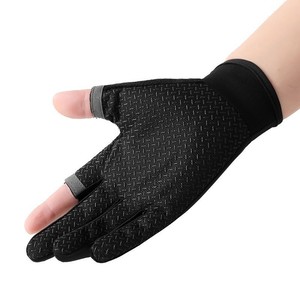 Guantes de ciclismo para pesca, actividades al aire libre, azul, rojo, negro, gris, antideslizantes, con protección solar, unisex, talla para adultos - Product Image 4