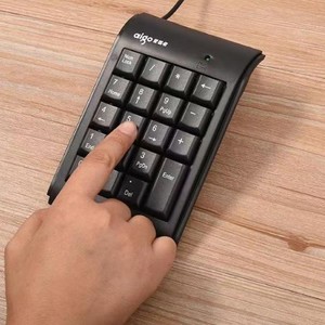Clavier numérique Aigo 909 à 19 touches, boutons en plastique et caoutchouc, clavier d'ordinateur à montage sur panneau pour la comptabilité, la finance, la banque, le caissier - Product Image 4