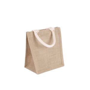 Mingyu Linen Beach Cartoon <b>Shopping</b> Cotton Small Jute Bags India - Product Image 3