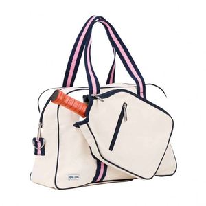 Échantillon gratuit - Sac de raquette de badminton grande capacité avec fermeture éclair, sac de raquette de tennis, sac de sport imperméable à bandoulière, sac de raquette de pickleball - Product Image 4