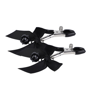 Fun Butterfly Breast Clip Bow Bell Nipple <b>Clamp</b> Spring <b>Clamp</b> Adult Toy Flirt Couple Use Black Pink Red White Color Options - Product Image 5