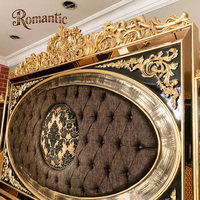 Ensemble de meubles de chambre à coucher en bois avec feuille d'or classique Hazare de luxe turc, design traditionnel, tailles et couleurs personnalisables