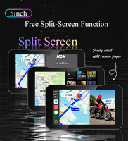 G5 DVR GPS Navigation Sans Fil Écran 5'' Carplay Moto Télécommande Étanche Mirror Link Android Caméra de Recul 1 An