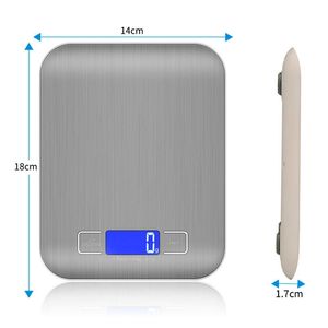 स्मार्ट मल्टीफंक्शनल फूड स्टेनलेस स्टील यूएसबी चार्ज 5 किलो 10 किलो/1 ग्राम एलसीडी डिजिटल इलेक्ट्रॉनिक रसोई पैमाने - Product Image 3
