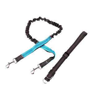 Laisse de chien de compagnie mains libres à étirement réfléchissant durable à dégagement rapide Polyester solide pour la course et la marche - Product Image 1