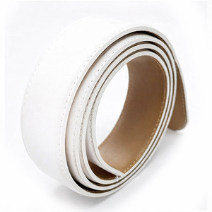 Sangle de ceinture à cliquet en cuir de vachette véritable d'origine coréenne, 33 mm x 130 cm, sans trous, remplacement pour boucle automatique OEM - Product Image 4