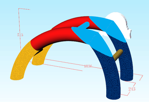 Ensemble complet de tube gonflable avec souffleur Sky Dancer - Product Image 5