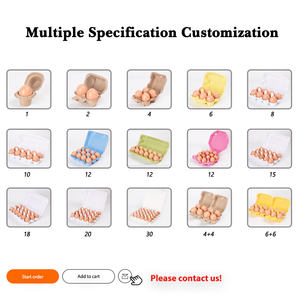 กล่องใส่ไข่2x6แบบย่อยสลายได้กล่องกระดาษไข่12รูพร้อมฉลากโลโก้สำหรับไข่ไก่ - Product Image 2