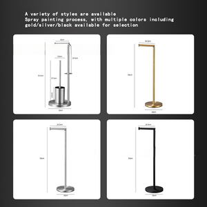 <span class=keywords><strong>Portascopino</strong></span> per WC con <span class=keywords><strong>Portarotolo</strong></span> da Terra in Acciaio Inox per Bagno Moderno - Product Image 4