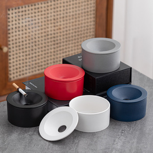 Cendrier rond en céramique personnalisé, design en forme d'entonnoir, résistant à la chaleur, minimaliste, pour table, impression de logo, utilisation à domicile/au restaurant/à l'hôtel - Product Image 4