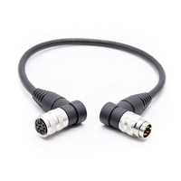 Macho a 8 pines hembra ángulo recto sobremoldeado Cable M16 conector de cable cabeza de enchufe