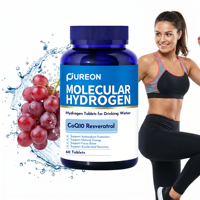 Comprimés d'hydrogène moléculaire H2 12ppm certifiés GMP Pureon OEM pour l'eau potable, dissolution rapide, supplément cérébral