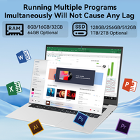 Portátil Empresarial GetMi de 18.5 Pulgadas, Pantalla IPS Full HD 1920x1080, Intel N150, Teclado en Inglés, Almacenamiento SSD+HDD, 1 Año de Garantía, Windows 11