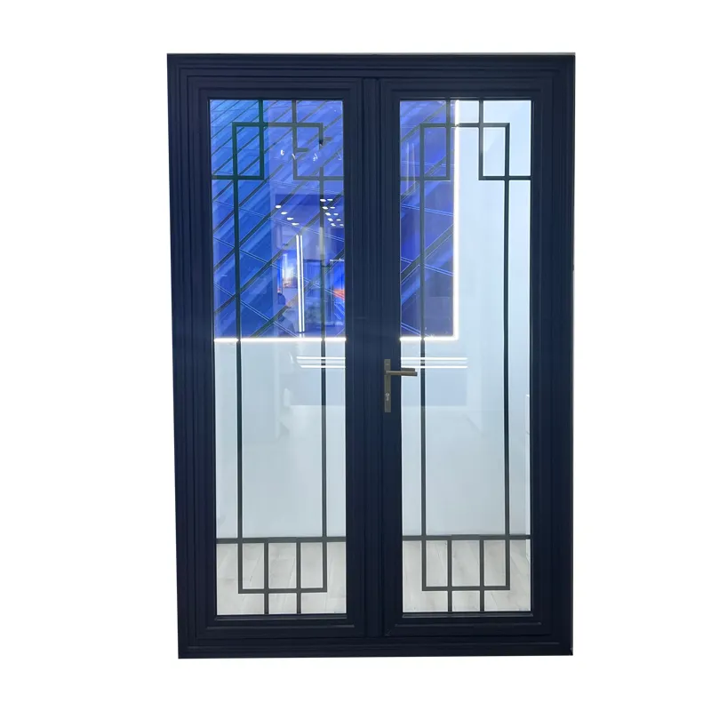 High Quality Modern Hurricane Impac Aluminum Bathroom Door Tempered Waterproof with Manual Opening Finished Surface Price