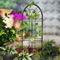 Treillis de jardin en métal pour plantes grimpantes, support décoratif en fer pour plantes, treillis arqué pour roses, clématites, glycines