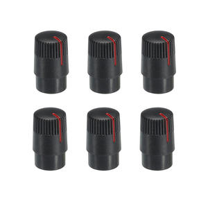 Op maat gemaakte CNC-gedraaide D-vormige potentiometerknop zwart wit - ABS gitaarknop 180 graden - Product Image 2