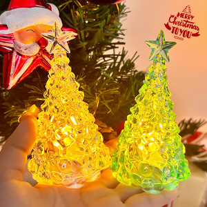 Christmas Tree Silver Night Light Light up IP65 Tabletop Decoration <b>Led</b> Candle Light Christmas Eve Gift - Product Image 4