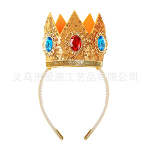 Ensemble de princesse Peach : Couronne, Broche, Boucles d'oreilles, Gants – Accessoire de Costume pour Filles, Idéal pour Jeux, Cosplay et Fêtes - Product Image 5