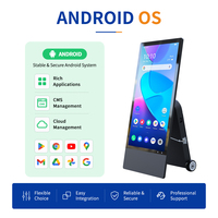 Écran publicitaire numérique LCD portable pliable alimenté par batterie, étanche IP65, 43 pouces, Android, autonomie de la batterie de 8 à 10 heures