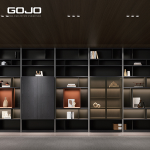 Nội thất văn phòng mô-đun tập tin Tủ ánh sáng sang trọng Chủ Tịch văn phòng nền Tủ sách bằng gỗ khí quyển - Product Image 2