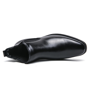 Bottes basses à bout pointu et dessus uni, grandes tailles 38-48, pour hommes, idéales pour les tenues habillées - Product Image 4