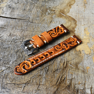 Cinturino <span class=keywords><strong>per</strong></span> orologio <span class=keywords><strong>in</strong></span> vera <span class=keywords><strong>pelle</strong></span> fatto a mano di moda di lusso <span class=keywords><strong>Vintage</strong></span> cinturino <span class=keywords><strong>per</strong></span> orologio <span class=keywords><strong>in</strong></span> <span class=keywords><strong>pelle</strong></span> di design personalizzato con fibbia <span class=keywords><strong>in</strong></span> acciaio inciso - Product Image 5