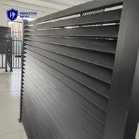Clôture en aluminium à persiennes pour projets côtiers, coupe-vent, ventilée, 6 pieds, modélisation 3D, taille personnalisée