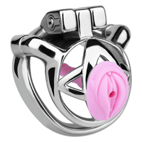 Dispositif de chasteté masculin en acier inoxydable portable Cage Cock Pénis Contraintes Ceinture de chasteté BDSM Anneau de verrouillage urétral érotique Sex Toy