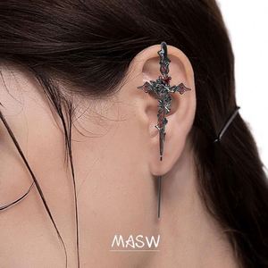 Fashion Dark Gothic Punk Rose Cross Thorn <b>Stud</b> <b>Earrings</b> Alloy Women's <b>Crystal</b> Rhinestone - Product Image 4