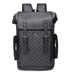 Personalized Pu Leather <strong>Backpack</strong> <strong>Brown</strong> Waterproof Pu Expend Design Custom logo Men <strong>Backpack</strong> - Product Image 1
