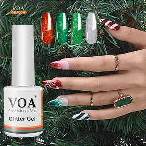 VOA gel uv distribuidor nail polish glitter color 10ml wholesale for nail beauty