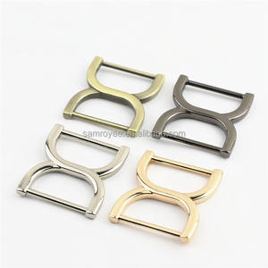 Boucle en métal de 25mm Accessoires pour sac à main Boucle de ceinture <span class=keywords><strong>Double</strong></span> anneau en forme de d Boucles de ceinture Connecteur de sangle croisée - Product Image 1