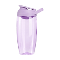 Bouteille shaker personnalisée avec logo, 700 ml (24 oz), en Tritan, avec boule métallique, pour la salle de sport, bouteille d'eau en plastique, gobelet shaker