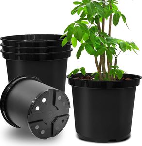 Pots de pépinière en plastique souple épaissi de haute qualité, écologiques, durables, pour l'intérieur et l'extérieur, avec trous, pour semis, fleurs, maison, jardin - Product Image 2