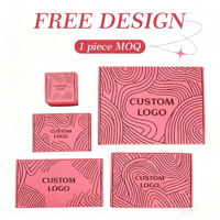 Kotak Pengiriman Kosmetik Bergelombang Ramah Lingkungan Portabel dengan Cetak Logo Merek Kustom, Embossing Spons, Warna Pink, Kemasan Mailer
