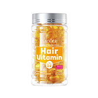 SADOER Capsules de sérum capillaire au miel et aux vitamines, après-shampoing nourrissant et hydratant, répare les cheveux secs et crépus