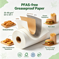 Papier alimentaire anti-graisse sans PFAS, feuilles de papier personnalisées pour charcuterie, sandwichs, hamburgers, poulet frit, emballage pour restauration rapide
