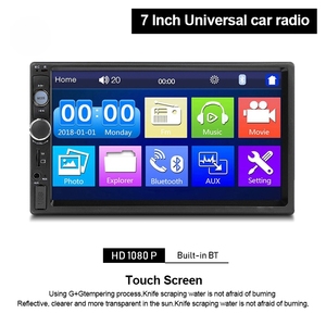 7-<span class=keywords><strong>inch</strong></span> màn hình cảm ứng stereo đài phát thanh xe 2 din HD Bluetooth Hands-free đảo ngược hình ảnh với máy ảnh chỉ đạo bánh xe điều khiển 12V 7010B - Product Image 2