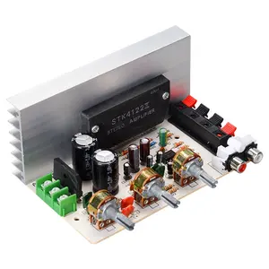 Amplifier Audio, DX-0408 50W + 50W papan Amplifier Audio saluran 2.0 ganda 15 v-18 V papan Power Amplifier seri Film tebal