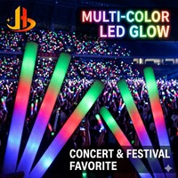 Bâtons lumineux en mousse, achat en gros, facteur dynamique social, longue durée, pour boîte de nuit, pub, gadget fantaisie, baguette lumineuse rouge/bleu/vert 48cm