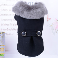 S-2XL personnalisé hiver chien vêtements Pet chat col de fourrure veste manteau pull chaud rembourré chiot vêtements chiens animaux vêtements