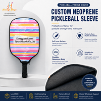 Housse de raquette de pickleball en néoprène premium avec poche et sangle, logo personnalisé pour les marques de sport et de vente au détail, avec emballage à étiquette suspendue