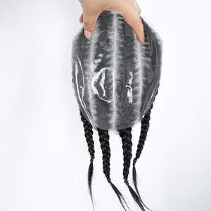 Corncows Toupee <span class=keywords><strong>para</strong></span> <span class=keywords><strong>hombres</strong></span> <span class=keywords><strong>Trenzas</strong></span> Piezas de <span class=keywords><strong>cabello</strong></span> Sistema de reemplazo <span class=keywords><strong>para</strong></span> <span class=keywords><strong>hombres</strong></span> Peluca de piel delgada <span class=keywords><strong>Cabello</strong></span> humano real Tupé trenzado <span class=keywords><strong>para</strong></span> hombre - Product Image 5