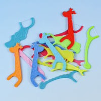 Fil dentaire pour enfants en forme d'animaux mignons, saveur fraise, requin, éléphant, dinosaure, girafe - Soins bucco-dentaires amusants et sûrs pour les enfants