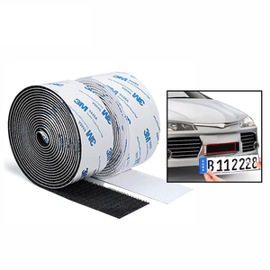 Bande auto-agrippante adhésive en nylon, robuste, pour plaques d'immatriculation européennes - Product Image 1
